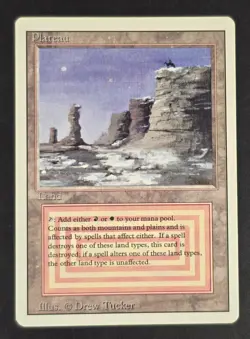 Plateau Revised Edition Regular LP Dual Land Magic The Gathering MTG Ships FAST - Image 1