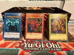 Yugioh TCG Egyptian God Cards Set Obelisk, Ra, Slifer ULTRA RARE **HOT** + Bonus - Image 1