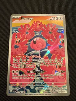 Pokemon TCG Sv02 Paldea Evolved Flamigo Holo Illustration Rare Card 227/193 - Image 1