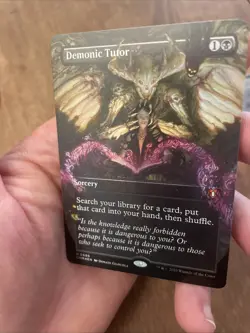 Magic The Gathering Demonic Tutor Borderless Foil Commander Masters NM - Image 4