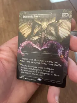 Magic The Gathering Demonic Tutor Borderless Foil Commander Masters NM - Image 5