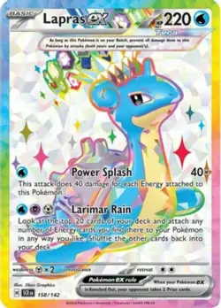 NM-Mint Lapras ex - 158/142 - Full Art Ultra Rare Pokemon Stellar Crown - Image 1