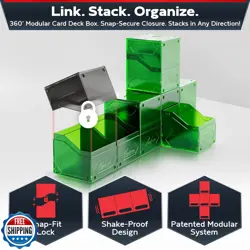 Quiver Time 360° Modular Nexus DeckBlock - Durable Stackable MTG Deck Box for - Image 3