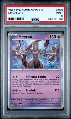 2023 POKEMON MEW EN-151 #150 MEWTWO PSA 9 - Image 1