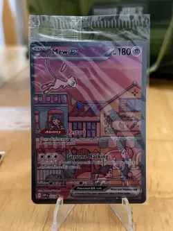 Pokemon Mew EX 053 Scarlet and Violet 151 Black Star SEALED Promo Card - Image 1