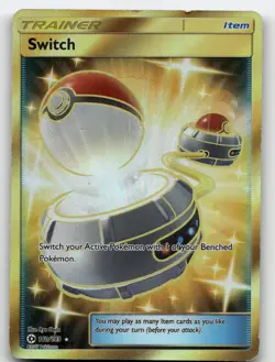 SWITCH (SECRET) 160/149 SECRET RARE SM BASE SET POKEMON NEAR MINT - Image 1