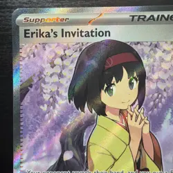 Pokemon ERIKA'S INVITATION 196/165 HOLO FULL ART | NM | MEW 151 | 2023 - Image 5
