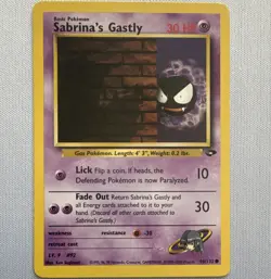 Pokemon TCG Sabrina's Gastly 96/132 Gym Challenge Common Regular Unlimited 2000 - Image 1