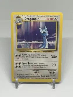 Dragonair 18/102 Rare Base Set Shadowless Pokemon Unlimited NM - Image 1