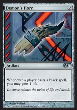 Demon's Horn -Foil Light Play MTG Magic 2011 Core Set - Image 1