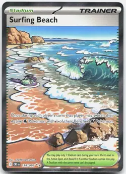 Pokemon TCG Surfing Beach ME04: Chaos Rising Ultra Rare 114/086 Holo - Image 1
