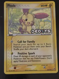 Pokemon TCG Plusle EX Deoxys 44/107 Reverse Holo Stamped - Image 1