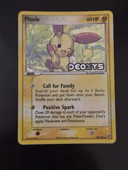 Pokemon TCG Plusle EX Deoxys 44/107 Reverse Holo Stamped - Image 4