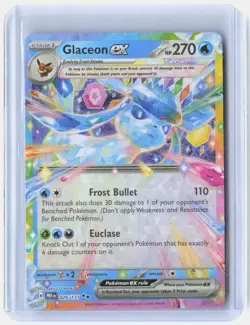 Glaceon ex - 026/131 026/131 Holo Double Rare Prismatic Evolutions Pokemon NM - Image 1