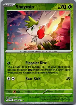 Shaymin 013/162 Temporal Forces Pokemon TCG Reverse Holo UC NM - Image 1