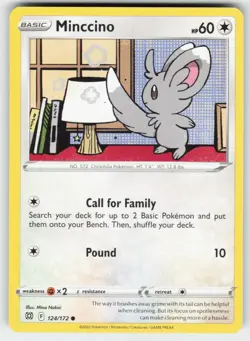 Minccino 124/172 Common Brilliant Stars Pokemon Near Mint - Image 1