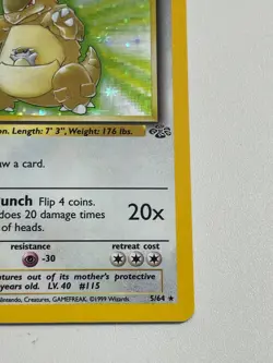 Pokemon Italian Kangaskhan 5/64 Jungle Holo LP/NM CLEAN!! Free Shipping B - Image 5