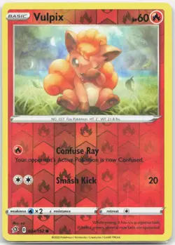 Vulpix 024/192 Common Rebel Clash Pokemon Reverse Holo Near Mint - Image 1