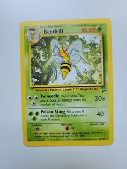 Beedrill - 21/130 Base Set 2 Pokemon - Rare - Near Mint - Image 1