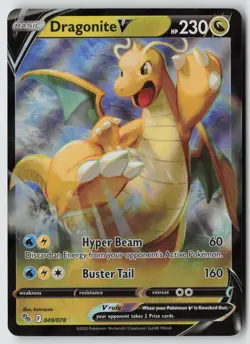 Dragonite V 049/078 Holo V Rare Pokemon GO Pokemon Near Mint - Image 1