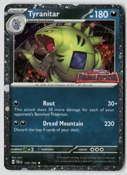 Tyranitar (Paldea Evolved Stamp) 135/193 Holo Pokemon NM - Image 1