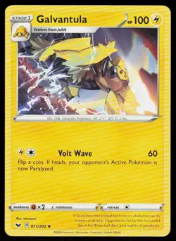 Galvantula 071/202 Uncommon Sword & Shield Pokemon Near Mint - Image 1