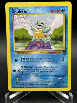 Pokemon TCG Squirtle Charmander Bulbasaur Pikachu Base Set 2 Starters LP-MP - Image 2