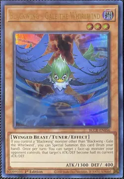 Blackwing - Gale the Whirlwind BLCR-EN056 Battles of Legend Crystal 1st Yugioh - Image 1