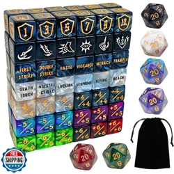 90 PCS MTG Counter Dice Set - AbilityKeyword Counters, -1/+1 Life Counter, Sh - Image 1