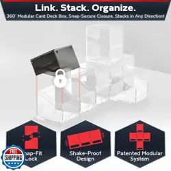 Quiver Time 360° Modular Nexus DeckBlock - Durable Stackable MTG Deck Box for - Image 3