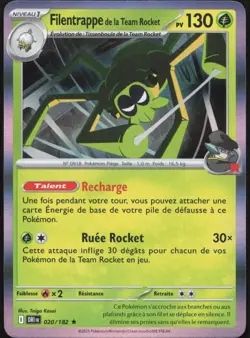 Carte Pokemon Filentrappe 020/182 Holo Rivalites Destinees Francais - Image 1