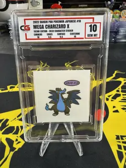 Mega Charizard X Gem Mint 10 Daiichi Pan Sticker 2022 Pokemon Japanese - Image 2