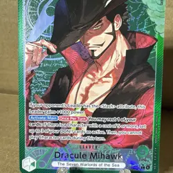 ONE PIECE The Azure Sea's Seven DRACULE MIHAWK LEADER ALT ART OP14-020 ENGLISH - Image 3