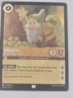 Bashful Hopeless Romantic 1/204 Disney Lorcana Rise of Floodborn Uncommon FOIL - Image 2