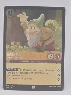 Bashful Hopeless Romantic 1/204 Disney Lorcana Rise of Floodborn Uncommon FOIL - Image 4