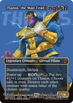 (Preorder) Thanos, the Mad Titan (Borderless) [Normal NM - Marvel Super Heroe... - Image 1