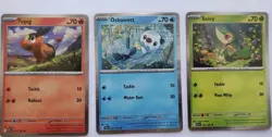 Black & White Poster Collection Promo Snivy 001, Tepig 011, Oshawott 021 Holo NM - Image 1