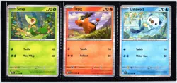 Snivy 001 Tepig 011 Oshawott 021 Holo Lot Black Bolt And White Flare Promo - Image 1