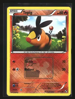 Pokemon TEPIG 15/114 Reverse Holo League Promo (Black & White) LP/Light Play - Image 1