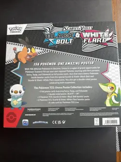 Pokemon TCG S/V Black Bolt and White Flare Poster Collection Box New And Sealed - Image 2