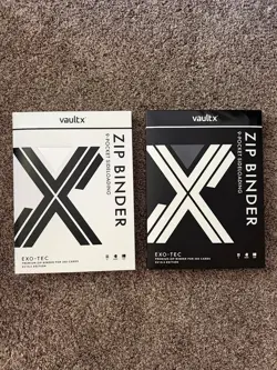 Vault X 9-Pocket Sideloading Premium Zip Up Binder SV 10.5 Black & White - BOTH - Image 1