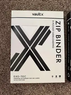 Vault X 9-Pocket Sideloading Premium Zip Up Binder SV 10.5 Black & White - BOTH - Image 3