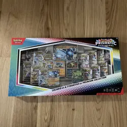 Pokemon TCG Prismatic Evolutions Lucario Ex + Tyranitar Ex Premium Collection - Image 1
