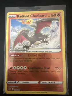 Pokemon TCG Radiant Charizard Crown Zenith Holo Card 020/159 NM Condition - Image 1