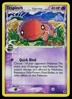 Pokemon Card - Trapinch Dragon Frontiers 69/101 Reverse Holo Common Stamped - Image 1