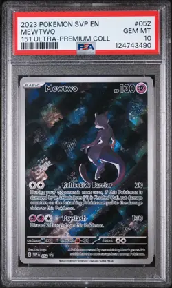 PSA 10 MEWTWO 052| 151 UPC Full Art Promo Pokemon Card - Image 1
