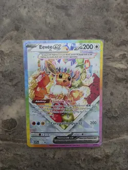 Pokemon TCG Prismatic Evolutions Eevee EX 174 Black Star Promo Card NM Condition - Image 1