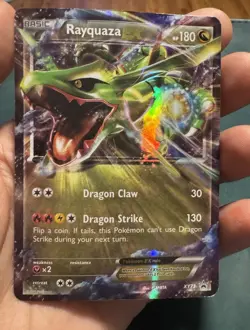 Rayquaza Pokemon Card Lot V x3 + EX XY73 Holo Rare Bundle - Image 3