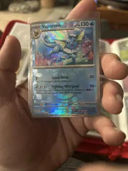 Vaporeon Master Ball Pattern Holo Rare Card 022/131 SV Prismatic Evolutions - Image 1