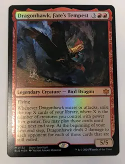 Dragonhawk, Fate's Tempest Bloomburrow Foil - MTG MYTHIC - Image 1
